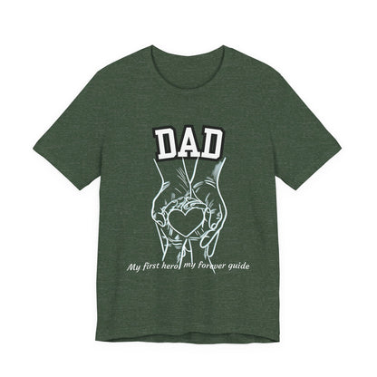 Heartfelt Dad's Love Tee, Gift for Dad, Unisex Tee with Heart Design, Birthday Gift, Casual Wear