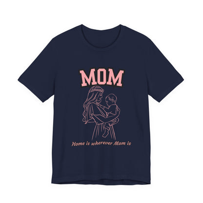 Mom Love Unisex Jersey Tee, Cute Gift for Mom, Mother’s Day Shirt, Casual Family Tee, Soft Cotton Top