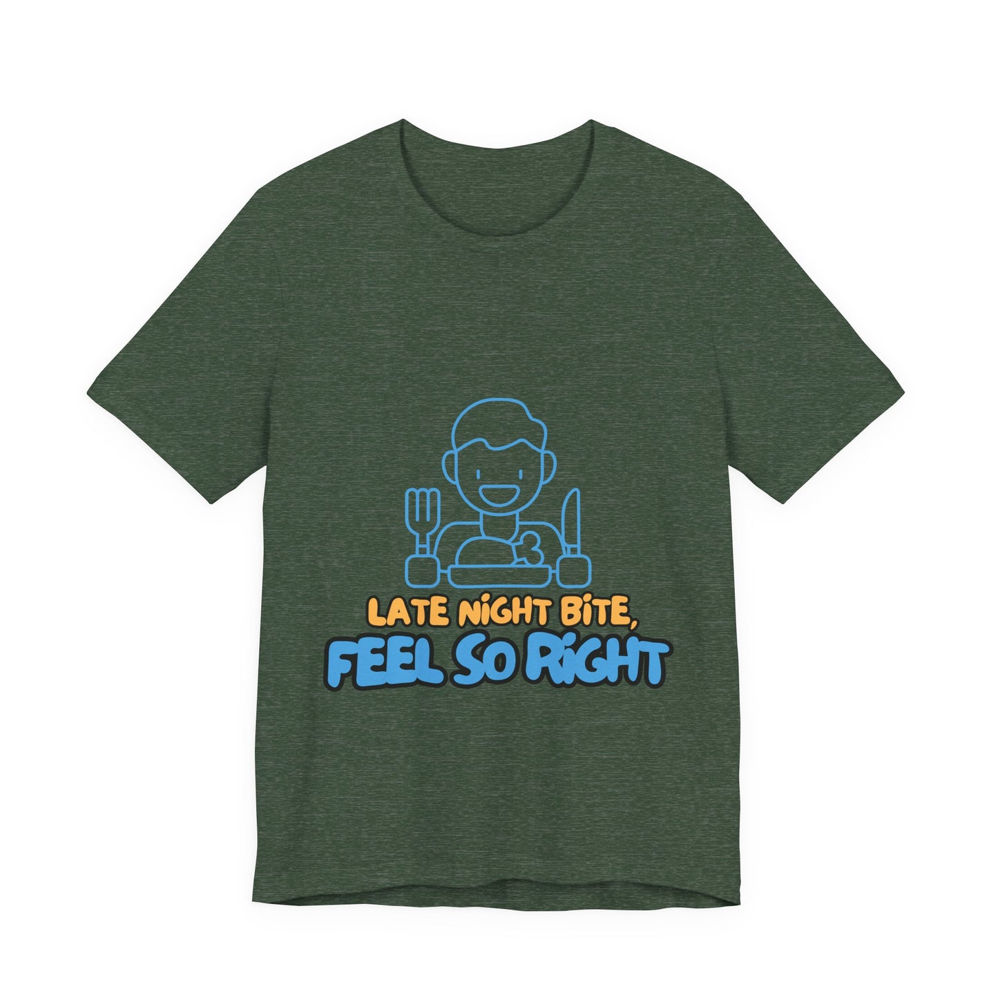 Late Night Bite Unisex Tee, Funny Foodie T-Shirt, Casual Dining Shirt, Gift for Food Lovers, Men’s/Female Tops