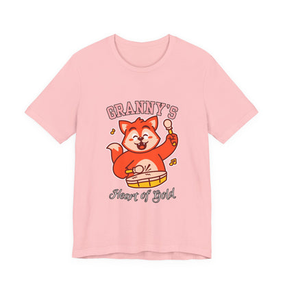 Granny's Heart of Gold Tee, Cute Graphic T-Shirt, Gift for Grandma, Casual Wear, Family Celebration Shirt