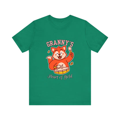 Granny's Heart of Gold Tee, Cute Graphic T-Shirt, Gift for Grandma, Casual Wear, Family Celebration Shirt