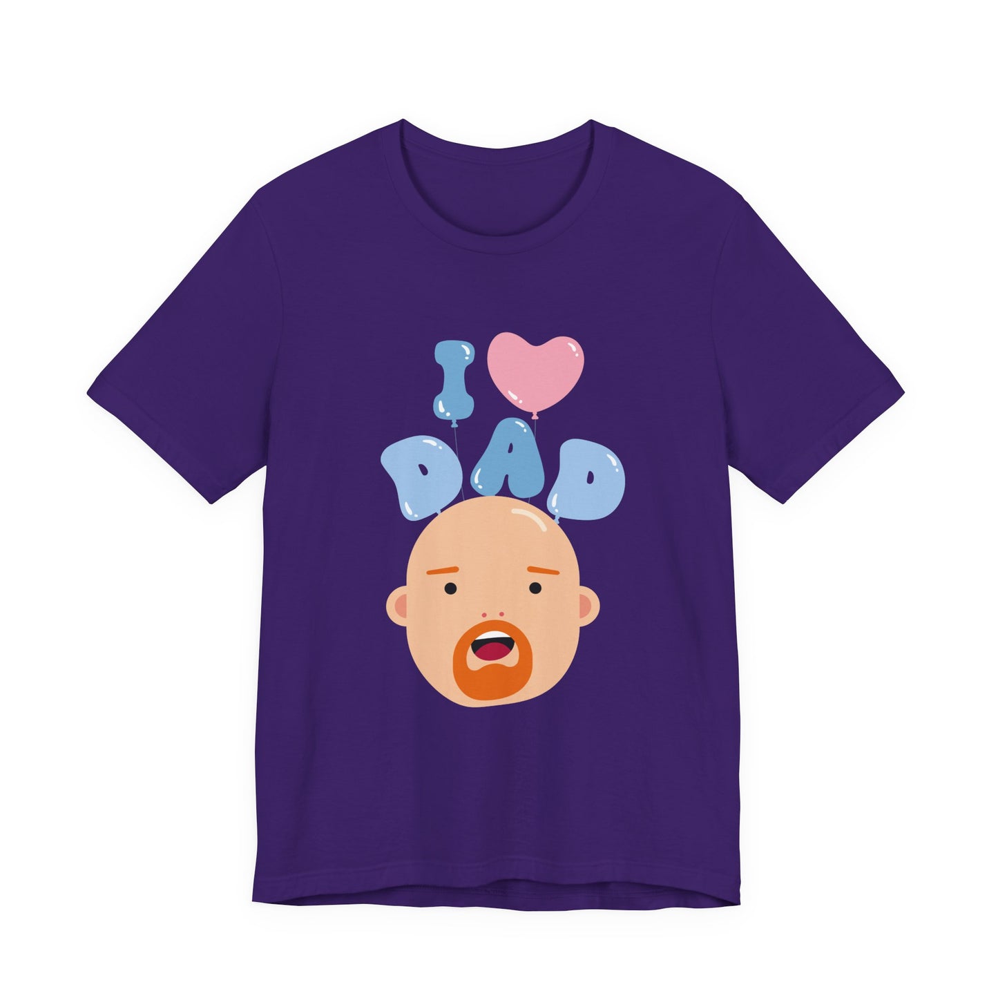 I Love Dad Tee - Perfect Gift for Father's Day, Dad's Birthday, Family Gatherings, Casual Wear, Unisex Jersey Short Sleeve Shirt