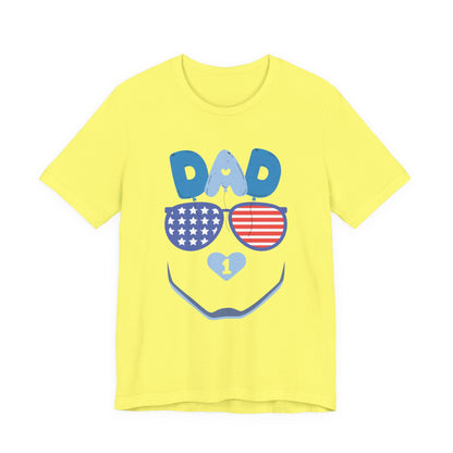 Patriotic Dad Tee, Father's Day Gift, USA Pride Shirt, Unisex Graphic T-Shirt, Summer Casual Wear