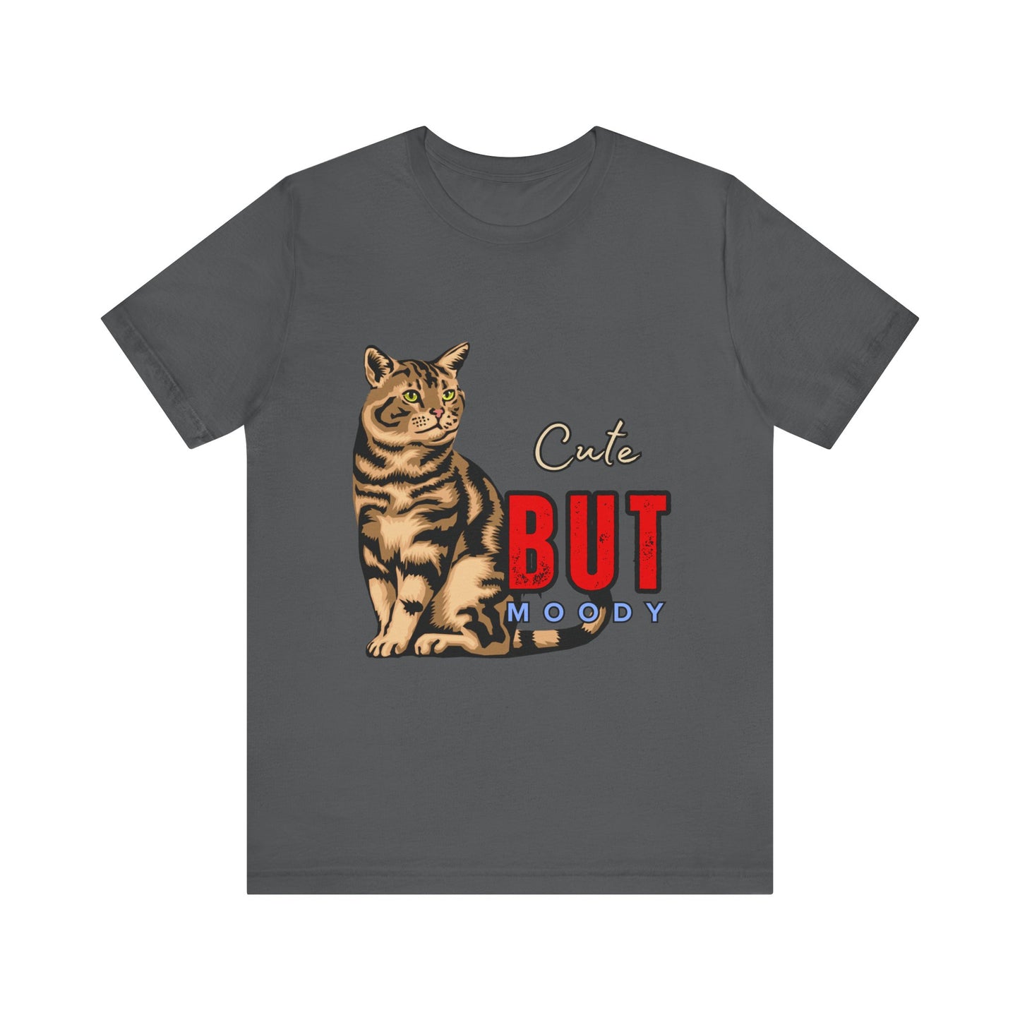 Cute But Moody Cat Tee - Unisex Jersey T-Shirt for Cat Lovers, Funny Pet Shirt, Gift for Cat Owners, Birthday or Holiday Apparel, [...]
