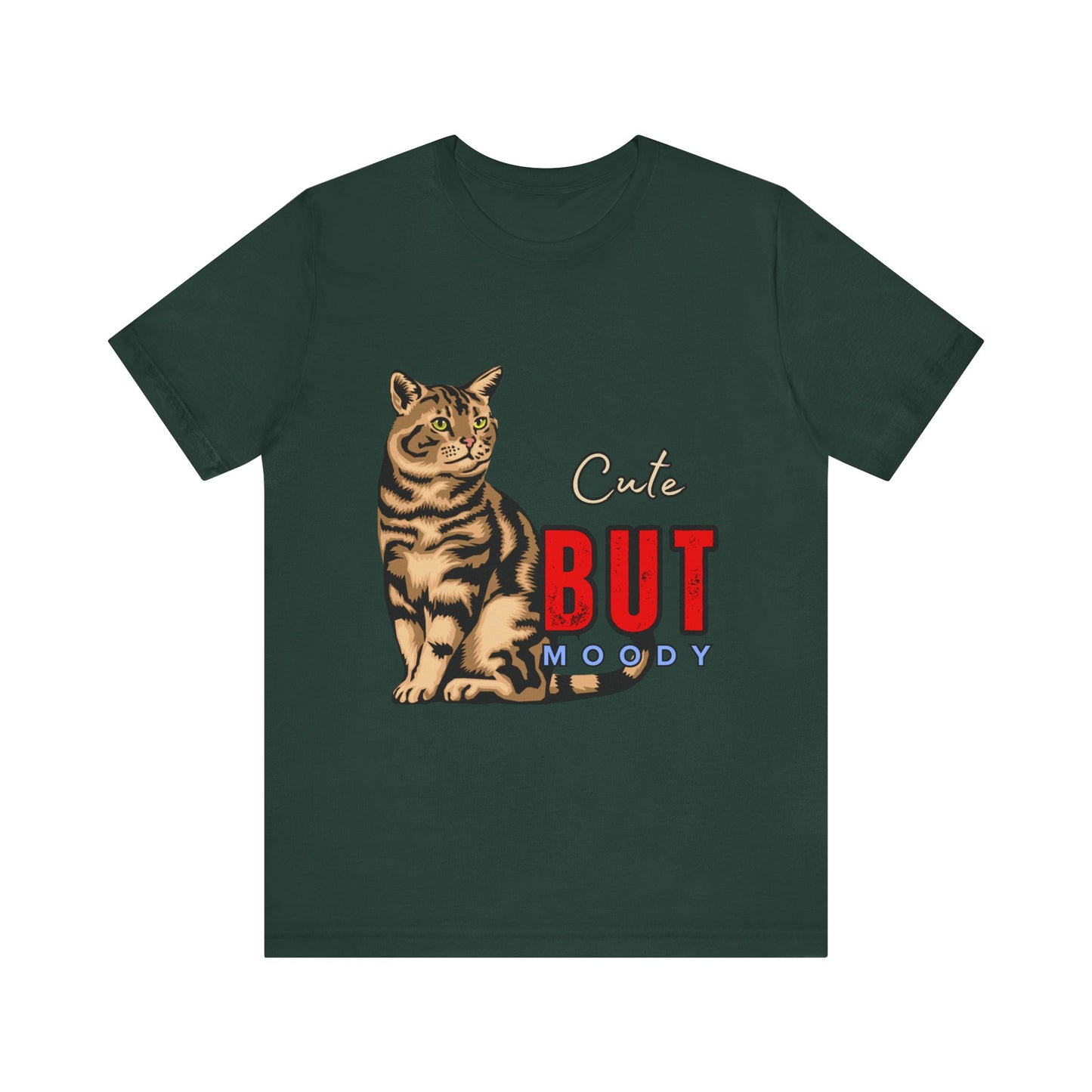 Cute But Moody Cat Tee - Unisex Jersey T-Shirt for Cat Lovers, Funny Pet Shirt, Gift for Cat Owners, Birthday or Holiday Apparel, [...]