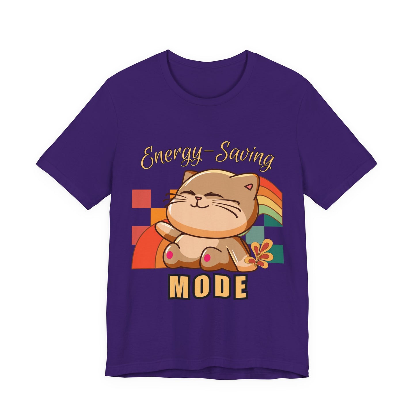 Energy Saving Mode, Snuggly Cat Mode Tee - Cute T-Shirt for Cat Lovers, Cozy Gift for Birthdays, Pet Lovers, Fun Fashion, Everyday Wear