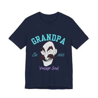 Grandpa Est 2025 Vintage Soul Tee, Funny Grandpa Gift, Unisex T-Shirt, Father's Day, Vintage Style, Gift for Grandpa