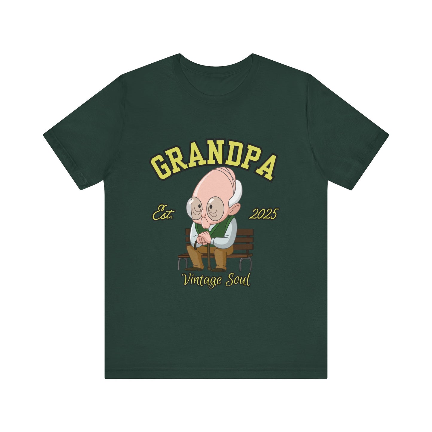 Vintage Grandpa Tee, Unisex Short Sleeve T-Shirt, Gift for Grandpa, Father's Day Outfit, Family Reunion Apparel, Nostalgic T-Shirt