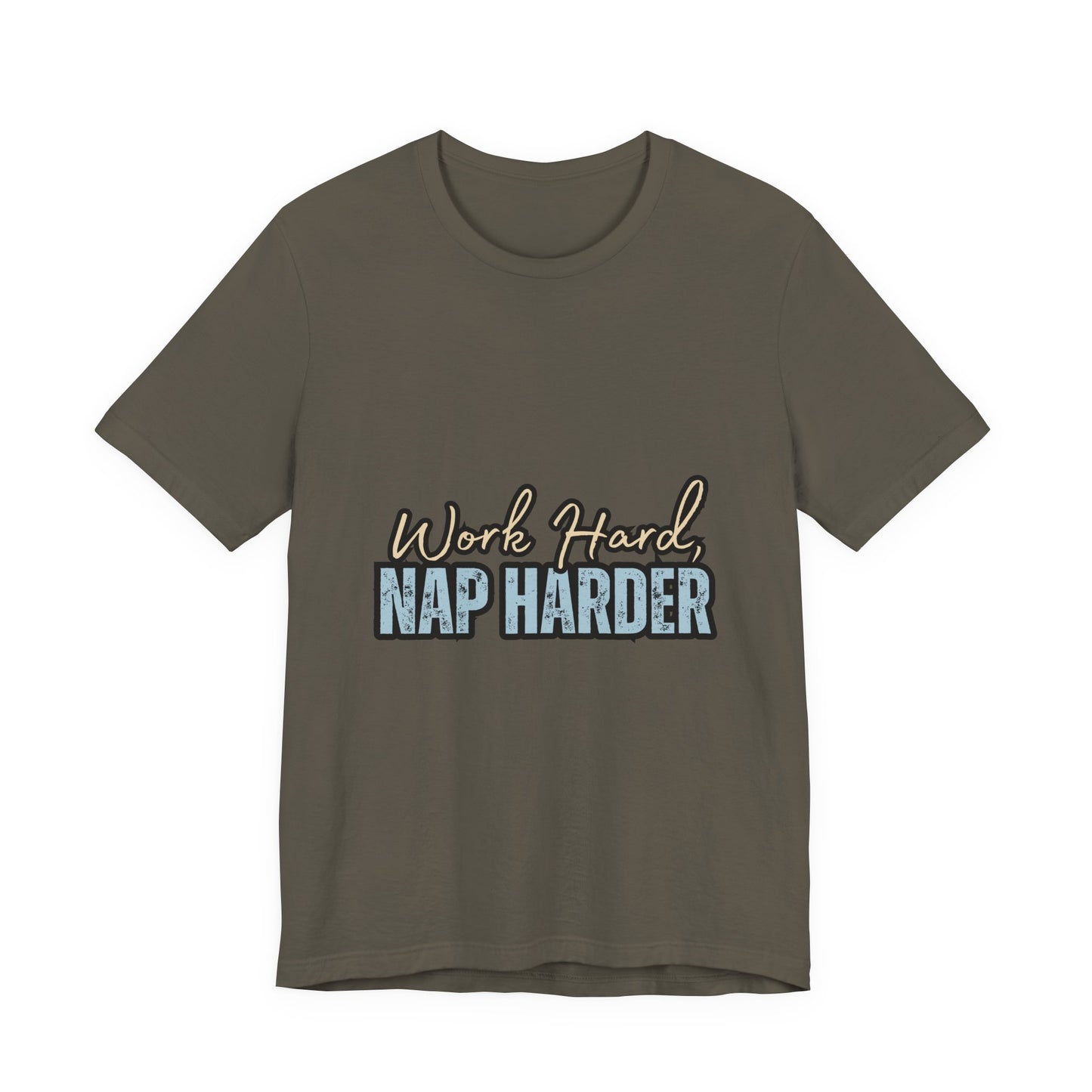 Work Hard, Nap Harder Unisex Jersey Short Sleeve Tee, Funny T-Shirt, Gift for Nappers, Casual Wear, Relaxation Shirt, Birthday Gift, [...]