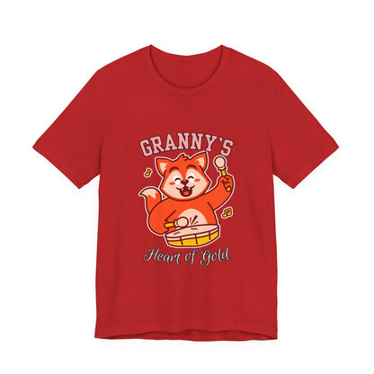 Granny's Heart of Gold Tee, Cute Graphic T-Shirt, Gift for Grandma, Casual Wear, Family Celebration Shirt