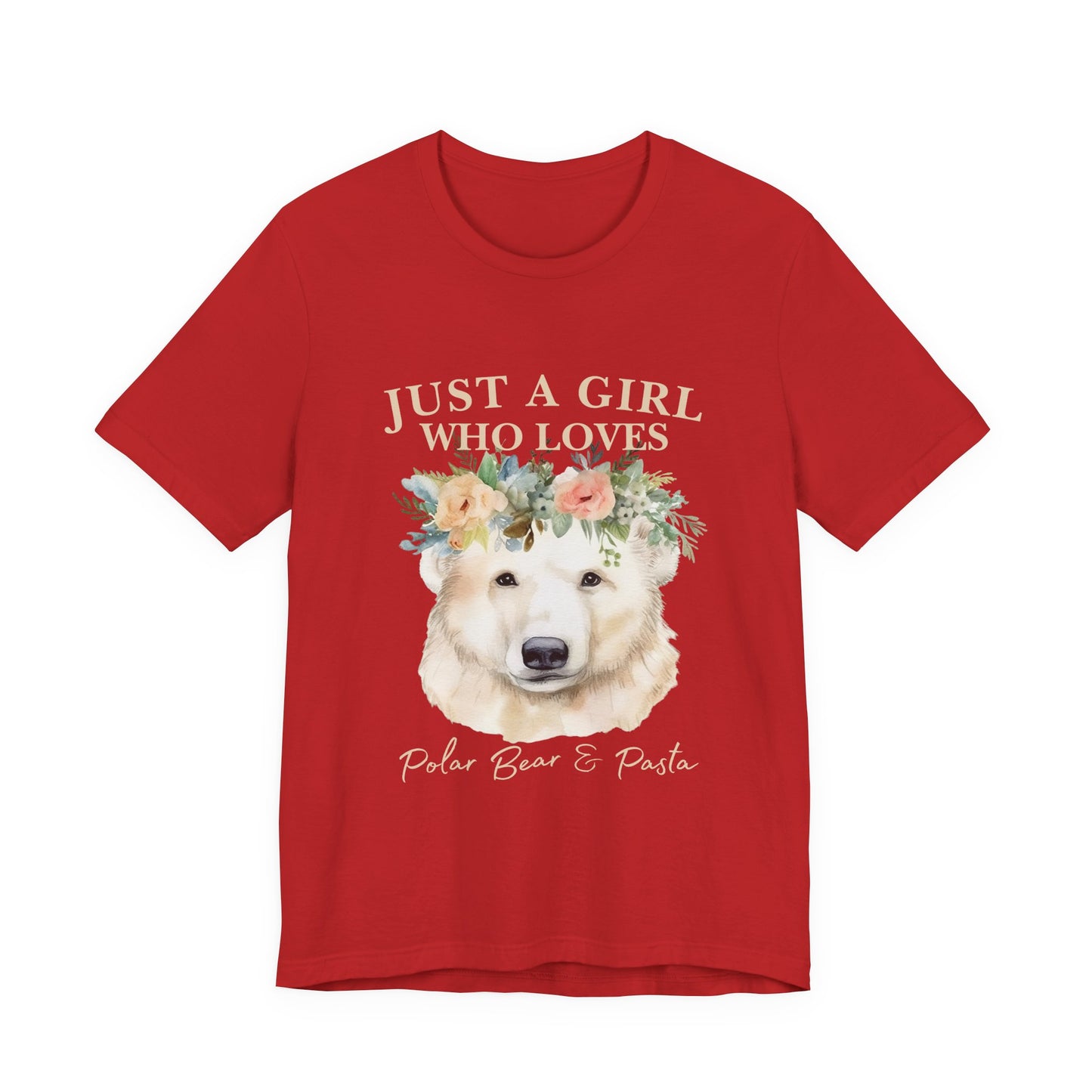 Just a Girl Who Loves Polar Bears Tee, Cute Animal Lover Gift, Nature Tee, Casual Wear, Eco-friendly Shirt, Pet Lover Apparel
