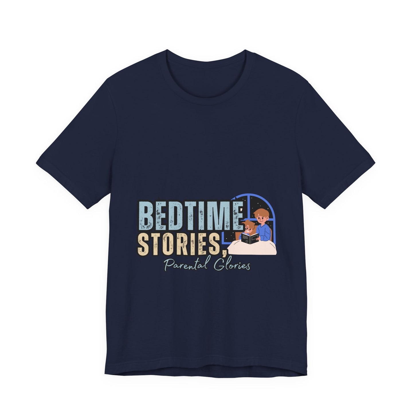 Bedtime Stories Unisex Tee, Cozy Sleep Shirt, Gift for Parents, Family Storytime T-shirt, Book Lovers Apparel