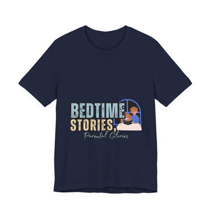 Bedtime Stories Unisex Tee, Cozy Sleep Shirt, Gift for Parents, Family Storytime T-shirt, Book Lovers Apparel