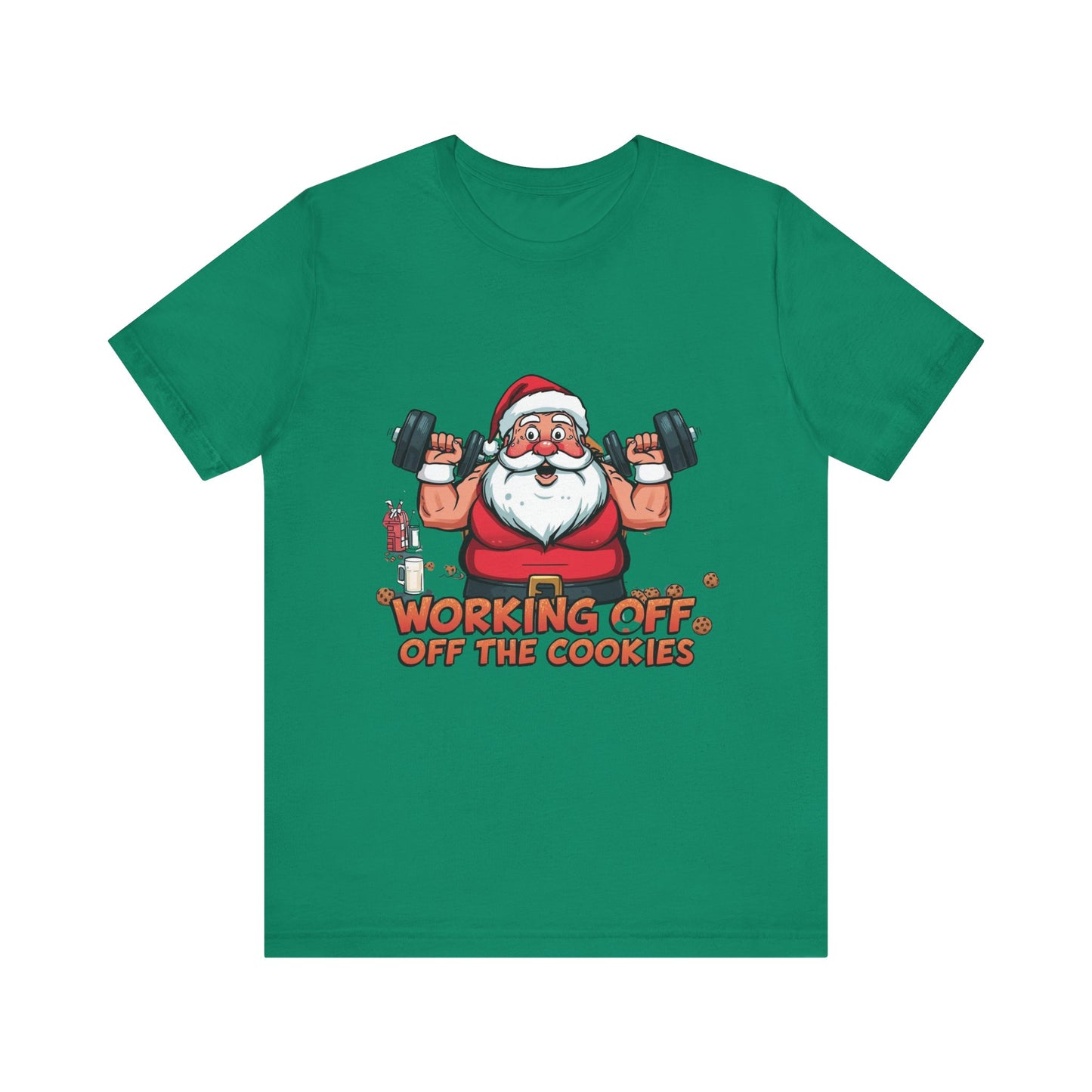 Unisex Tee Santa Funny Cookies Design T-Shirt