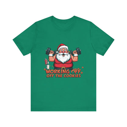 Unisex Tee Santa Funny Cookies Design T-Shirt