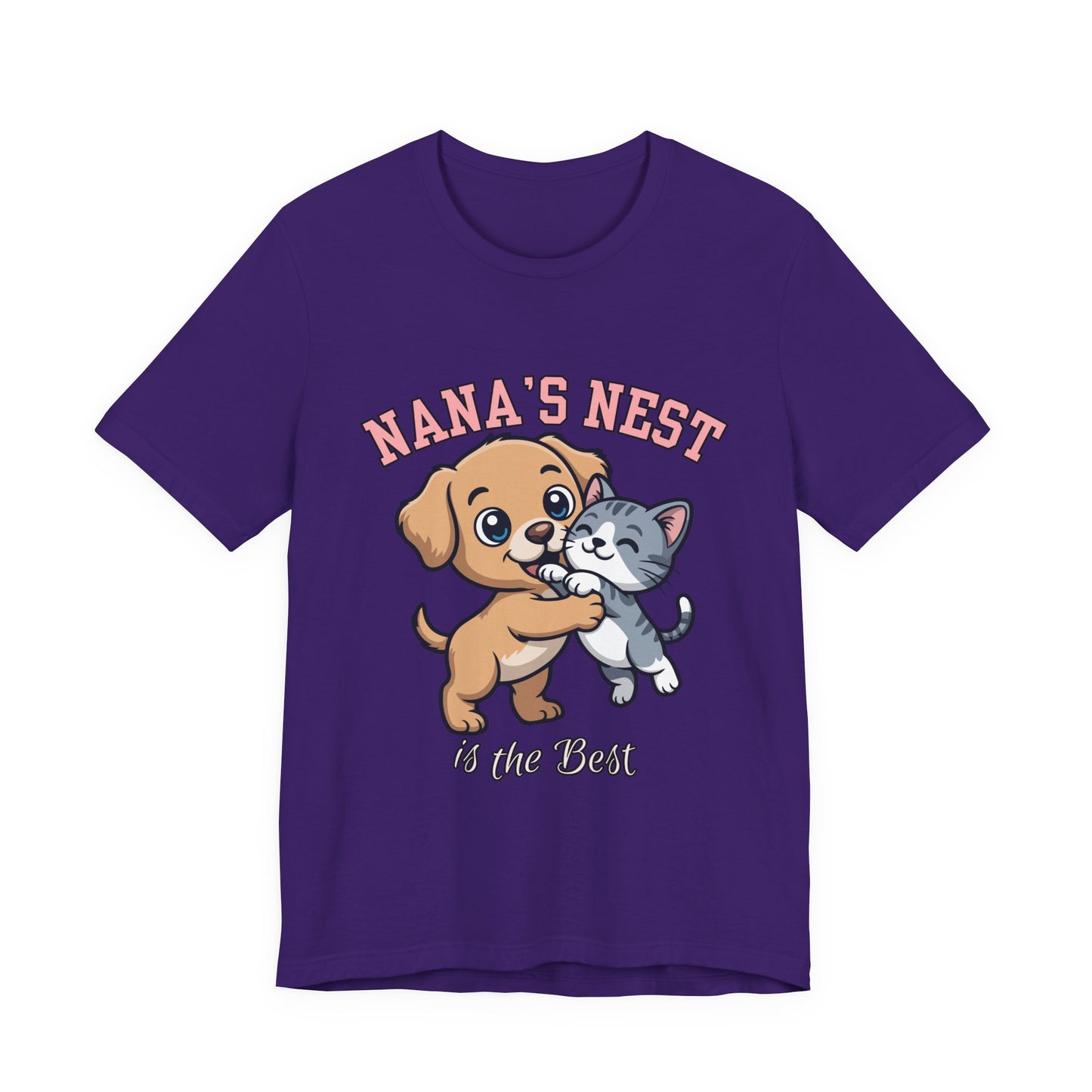 Nana's Nest Pets Unisex Tee, Cute Pet Lover T-Shirt, Gift for Dog and Cat Lovers, Family Reunion Shirt, Birthday Gift Idea
