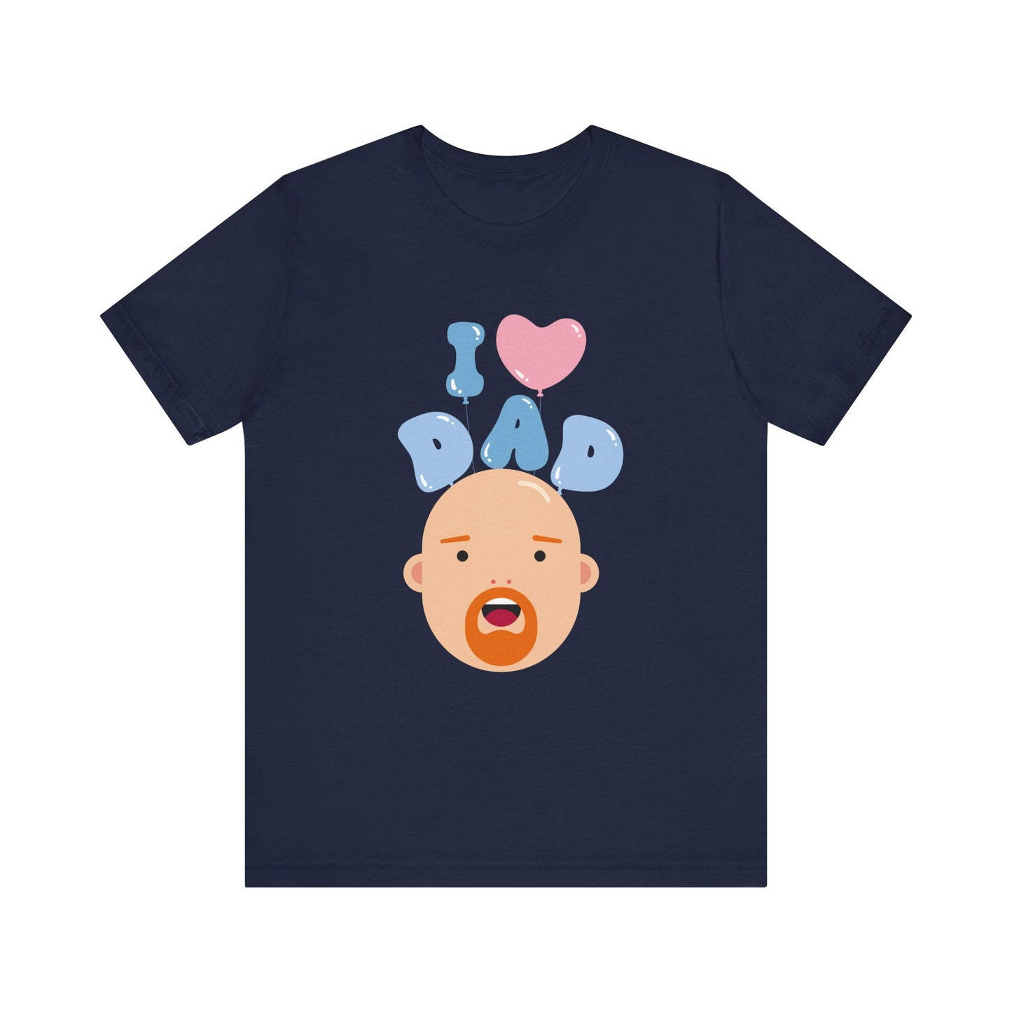 I Love Dad Tee - Perfect Gift for Father's Day, Dad's Birthday, Family Gatherings, Casual Wear, Unisex Jersey Short Sleeve Shirt