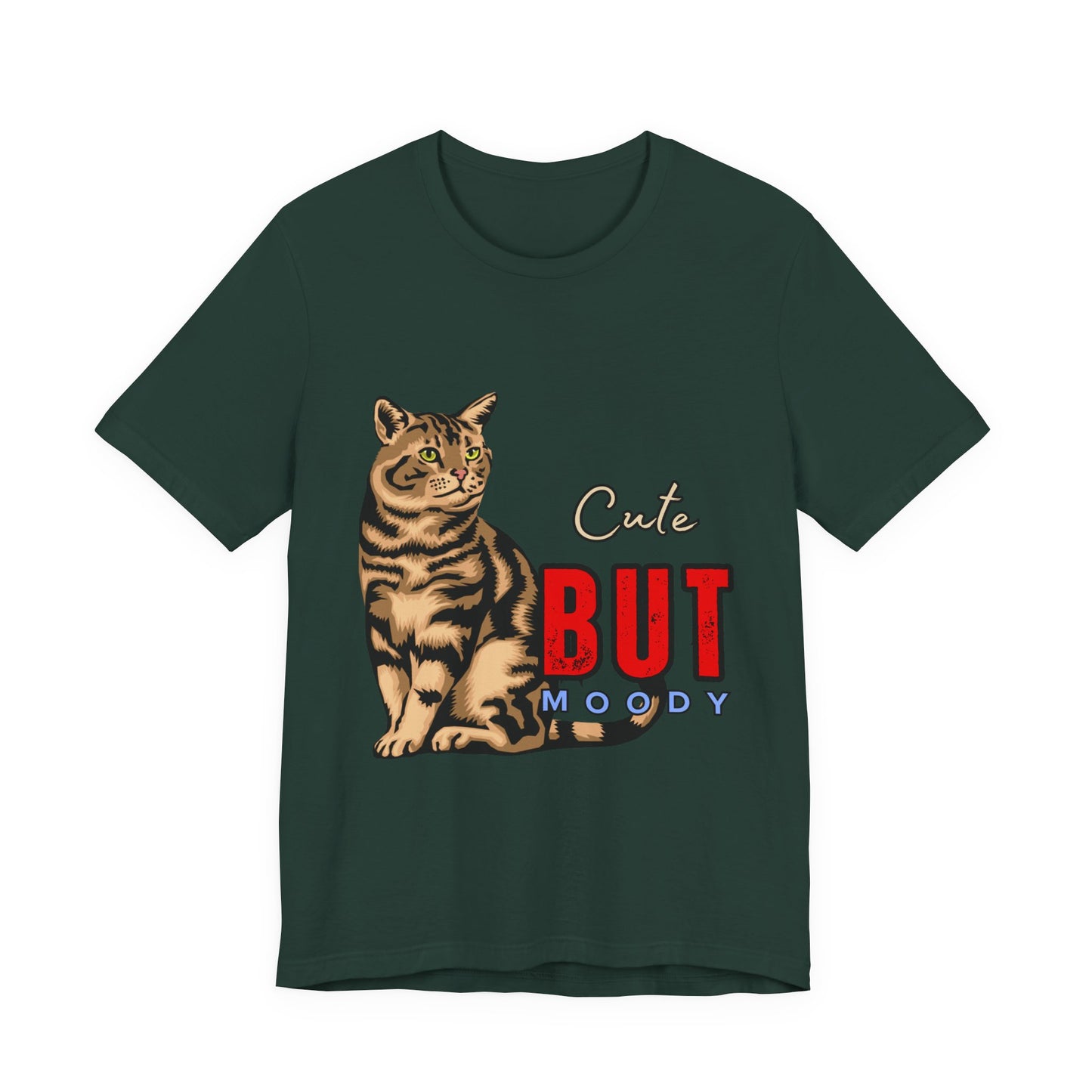 Cute But Moody Cat Tee - Unisex Jersey T-Shirt for Cat Lovers, Funny Pet Shirt, Gift for Cat Owners, Birthday or Holiday Apparel, [...]