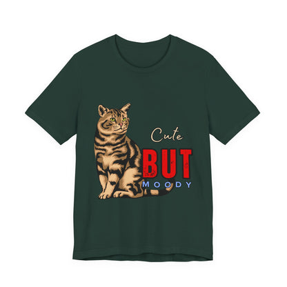 Cute But Moody Cat Tee - Unisex Jersey T-Shirt for Cat Lovers, Funny Pet Shirt, Gift for Cat Owners, Birthday or Holiday Apparel, [...]