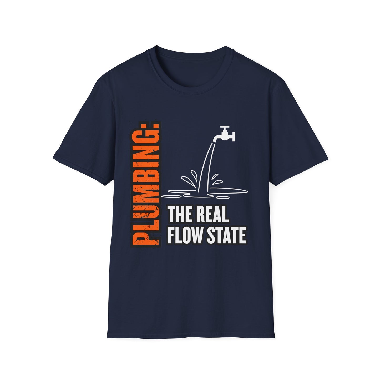 Plumbing Flow State Tee, Unisex Softstyle T-Shirt, Casual Workwear, Gift for Plumbers, Home Improvement Enthusiasts
