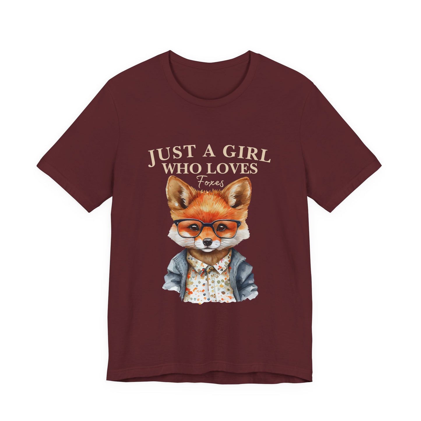 Cute Fox Graphic Tee for Animal Lovers, Fun Gift for Girls, Nature Lover Shirt, Animal Themed Apparel, Perfect for Casual Outings