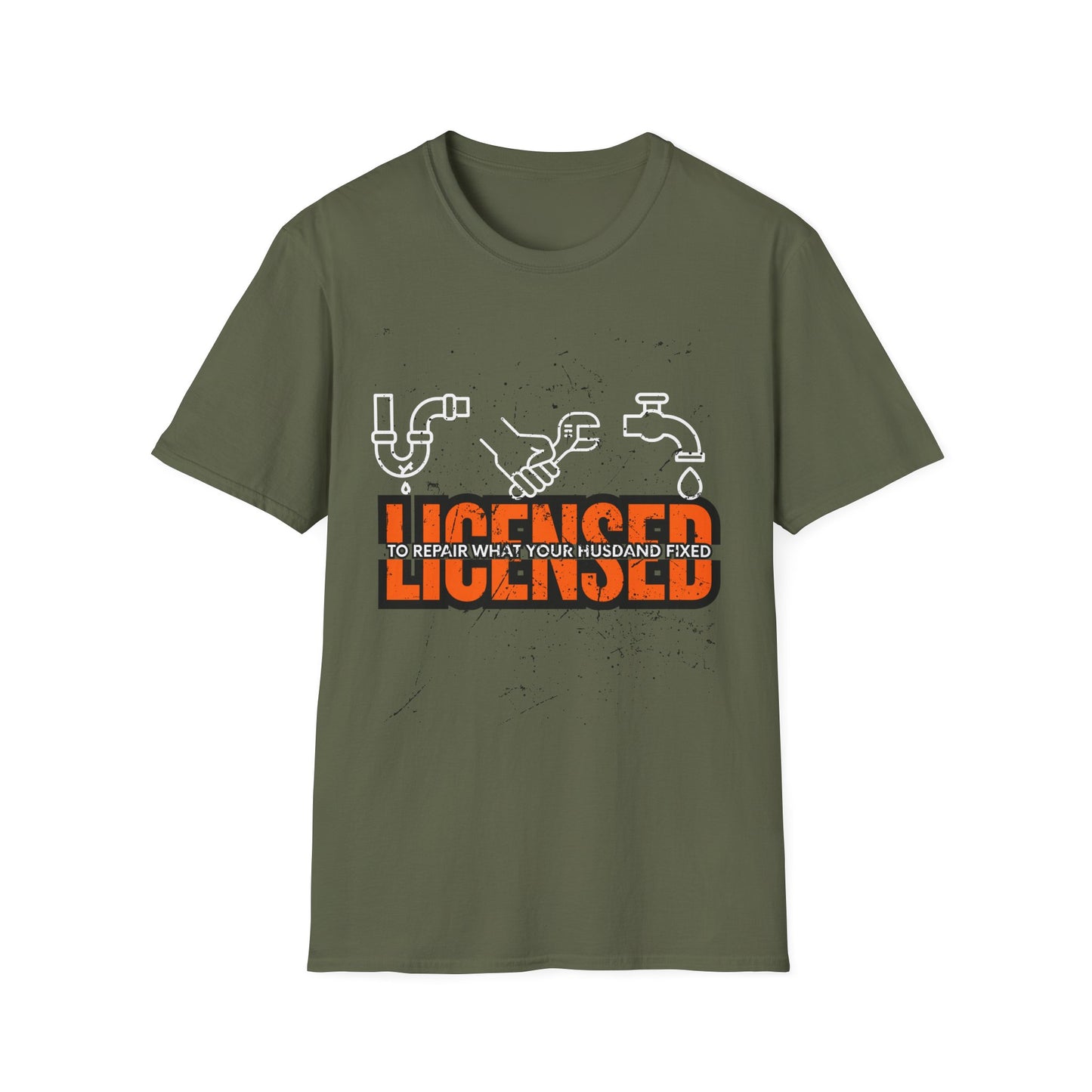 Licensed Repair Humor Unisex T-Shirt, Funny Gift for Handyman, Plumbing Lover, Homeowner Gift, Plumber T-shirt