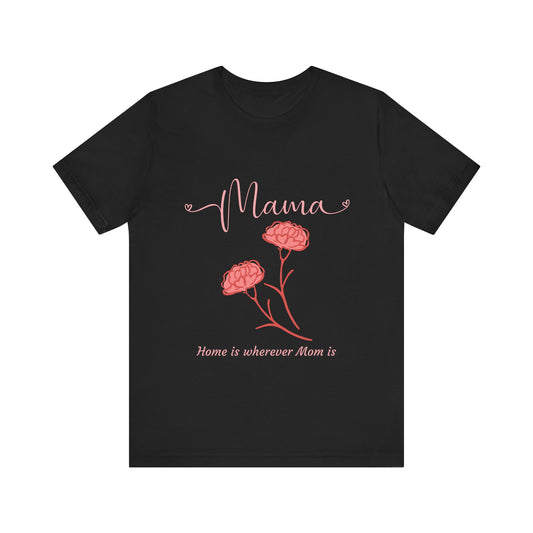 Mama Floral Short Sleeve Tee, Mother's Day Gift, Family Shirt, Casual Wear, Parent Gift, Spring Fashion