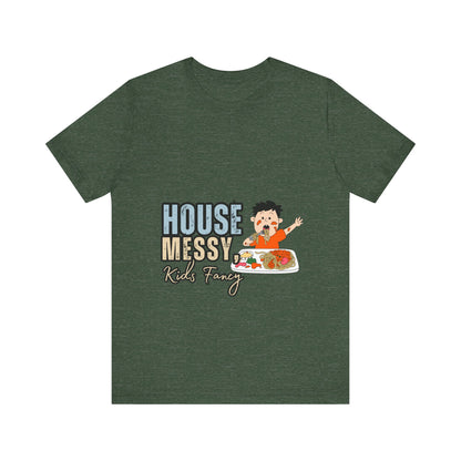 Messy House Kids Funny Tee, Unisex Short Sleeve Shirt, Family Humor Gift, Parenting Humor T-Shirt, Kids Mess T-Shirt