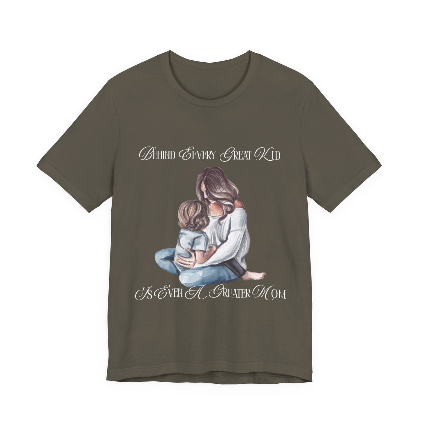 Behind Every Great Kid Unisex Tee | Perfect Gift for Moms, Inspirational Shirt, Mother's Day Tee, Family Time, Everyday Wear