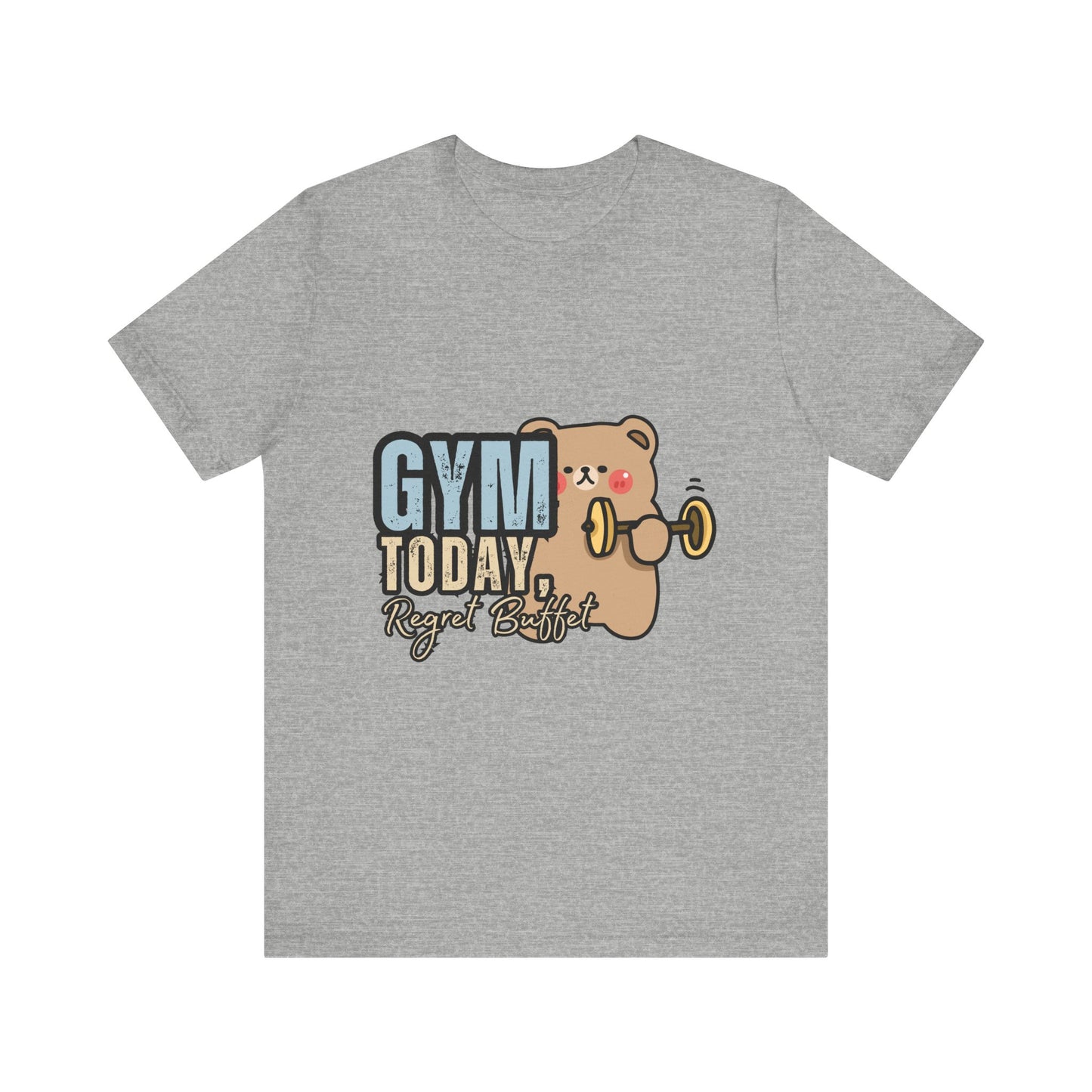 Adorable Gym Bear Unisex Tee - Perfect for Fitness Lovers, Cute Workout Shirt, Gift for Exercise Enthusiasts, Casual Wear, Fun Gym Apparel