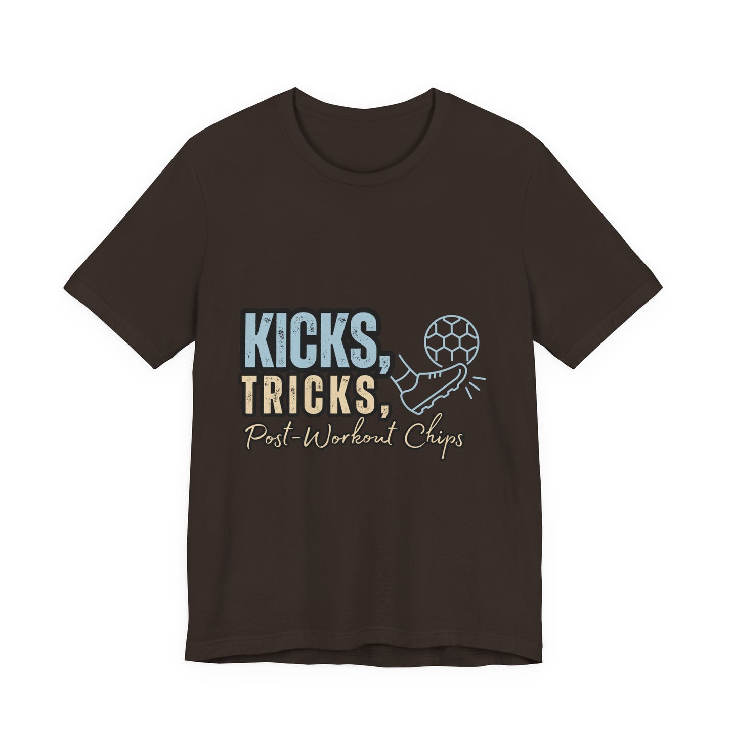 Playful Graphic Tee for Fun Lovers, Kicks Tricks T-Shirt, Unisex Casual Wear, Perfect Gift for Friends, Ideal for Parties, Celebrations