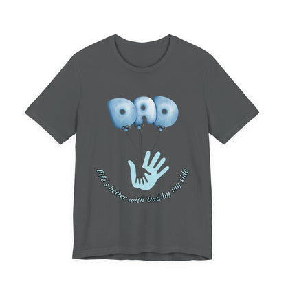 Dad Balloon Tee, Father’s Day Gift, Unisex T-Shirt, Birthday Present, Love for Dad, Family Celebration Apparel