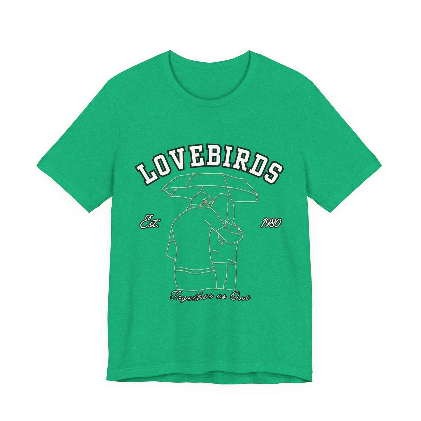 Lovebirds Unisex T-Shirt, Romantic Tee for Couples, Anniversary Gift, Valentine's Day Apparel, Gift for Her/Him, Cute Casual Wear