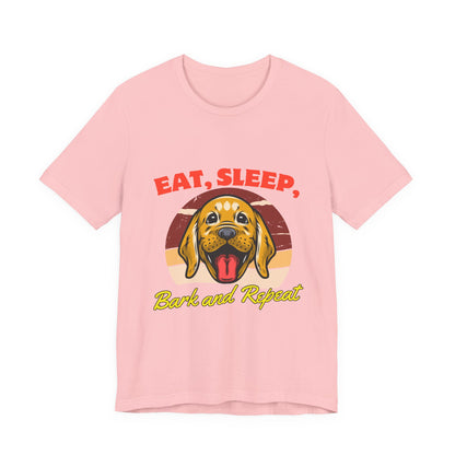 Dog Lover's Eat, Sleep, Bark Tee | Funny Pet T-Shirt, Gift for Dog Owners, Cute Canine Apparel, Dog Mom Shirt, Animal Lover Tops