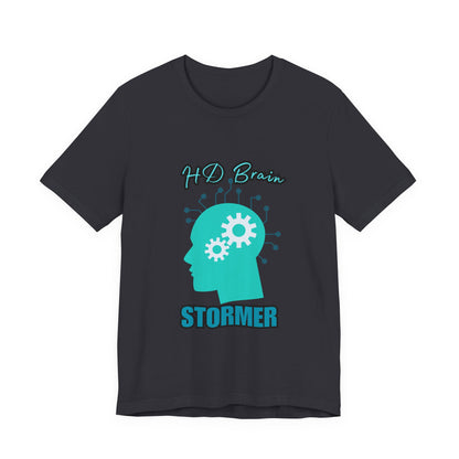 HD Brain Stormer Tee, Funny Unisex T-Shirt, Gift for Tech Lovers, Unique Geeky Apparel, Casual Brainstorming Shirt
