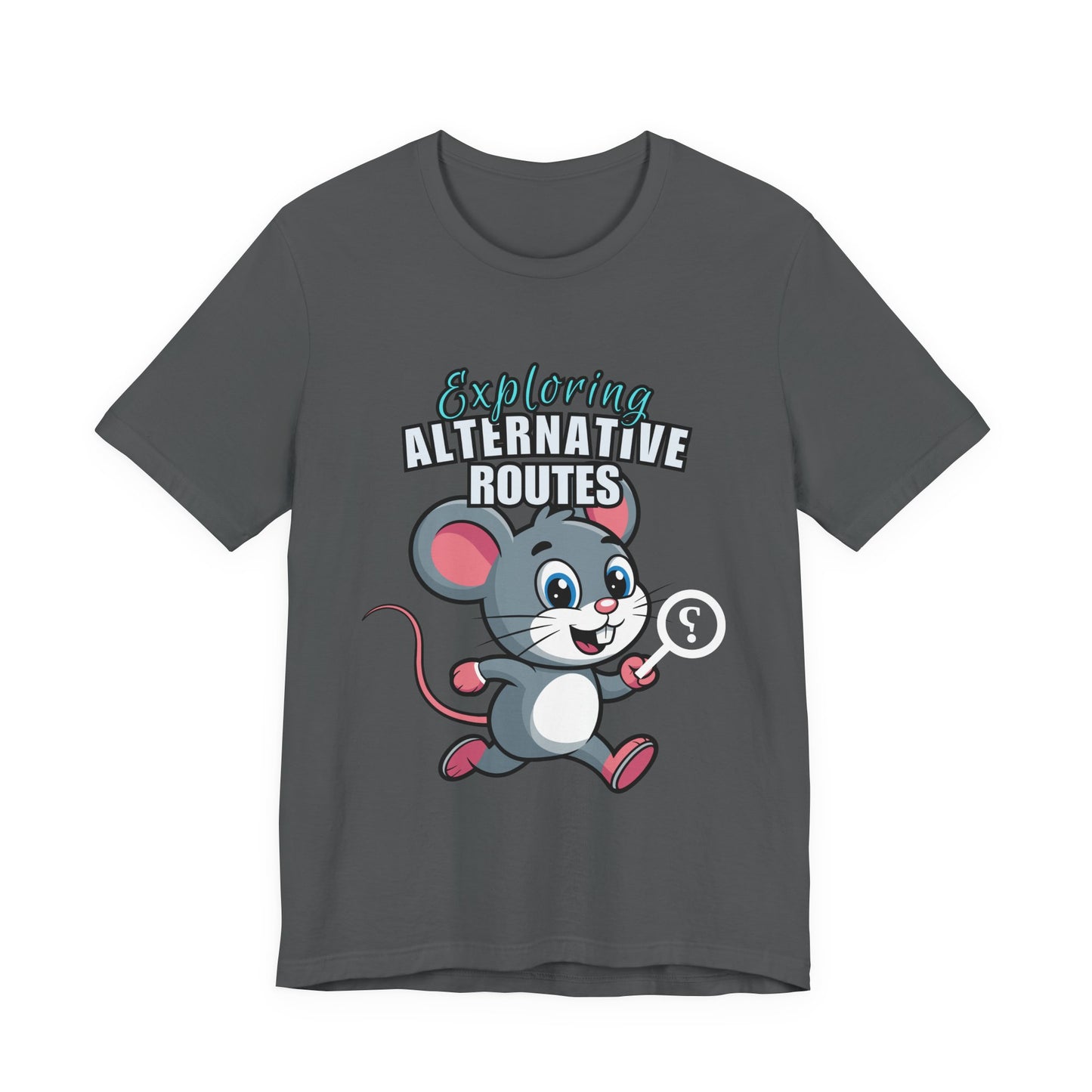 Exploring Alternative Routes Tee, Fun Mouse Graphic T-Shirt, Unisex Casual Shirt, Gift for Animal Lovers, Kids & Adults