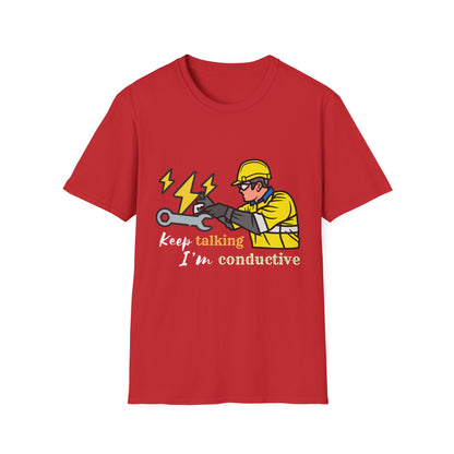 Electrician Humor T-Shirt, Funny Work Shirt, Gift for Electricians, Casual Tee, Unique Graphic Tee, Funny Labor Day Gift, Dad Gift