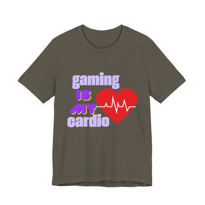 Gaming Is My Cardio Tee, Unisex T-Shirt, Gamer Shirt, Casual Wear, Perfect Gift for Gamers, Fun Graphic Tee