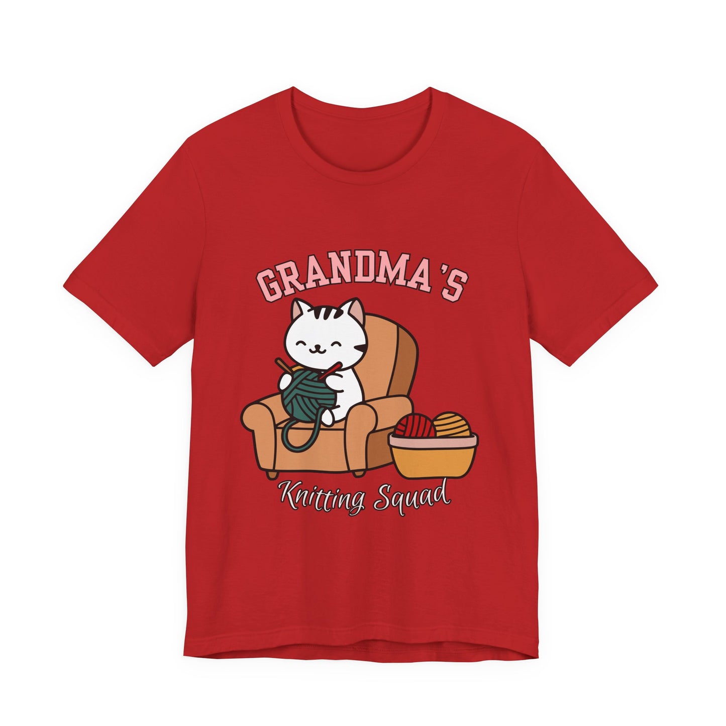 Grandma's Knitting Squad Tee - Comfy T-Shirt for Craft Lovers, Gift for Granny, Yarn Enthusiast, Knitting Club, Cozy Apparel