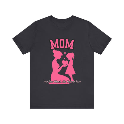 Mom and Daughter Love Tee | Unisex Jersey T-shirt for Mother's Day, Birthday Gift, Family Outing, Casual Wear, Heartwarming Gift