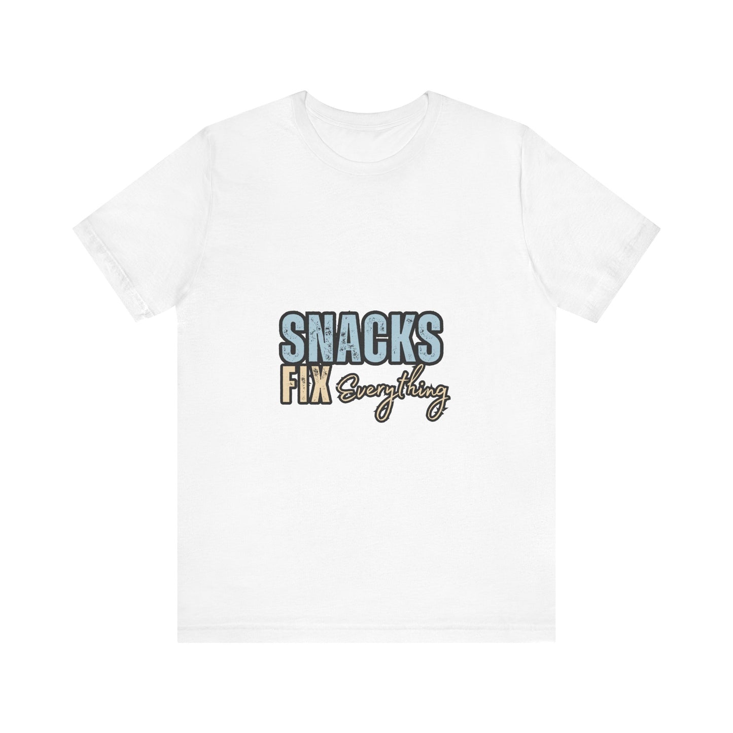 Funny Snack-Themed Unisex Tee, Ideal Gift for Food Lovers, Perfect for Casual Wear, Parties, or Movie Nights