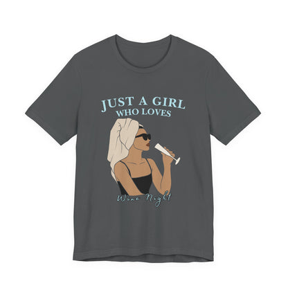 Chic Wine Lover Tee | Just A Girl Who Loves Wine Night Shirt, Gift for Wine Enthusiasts, Relaxation Outfit, Perfect for Parties, Girls [...]
