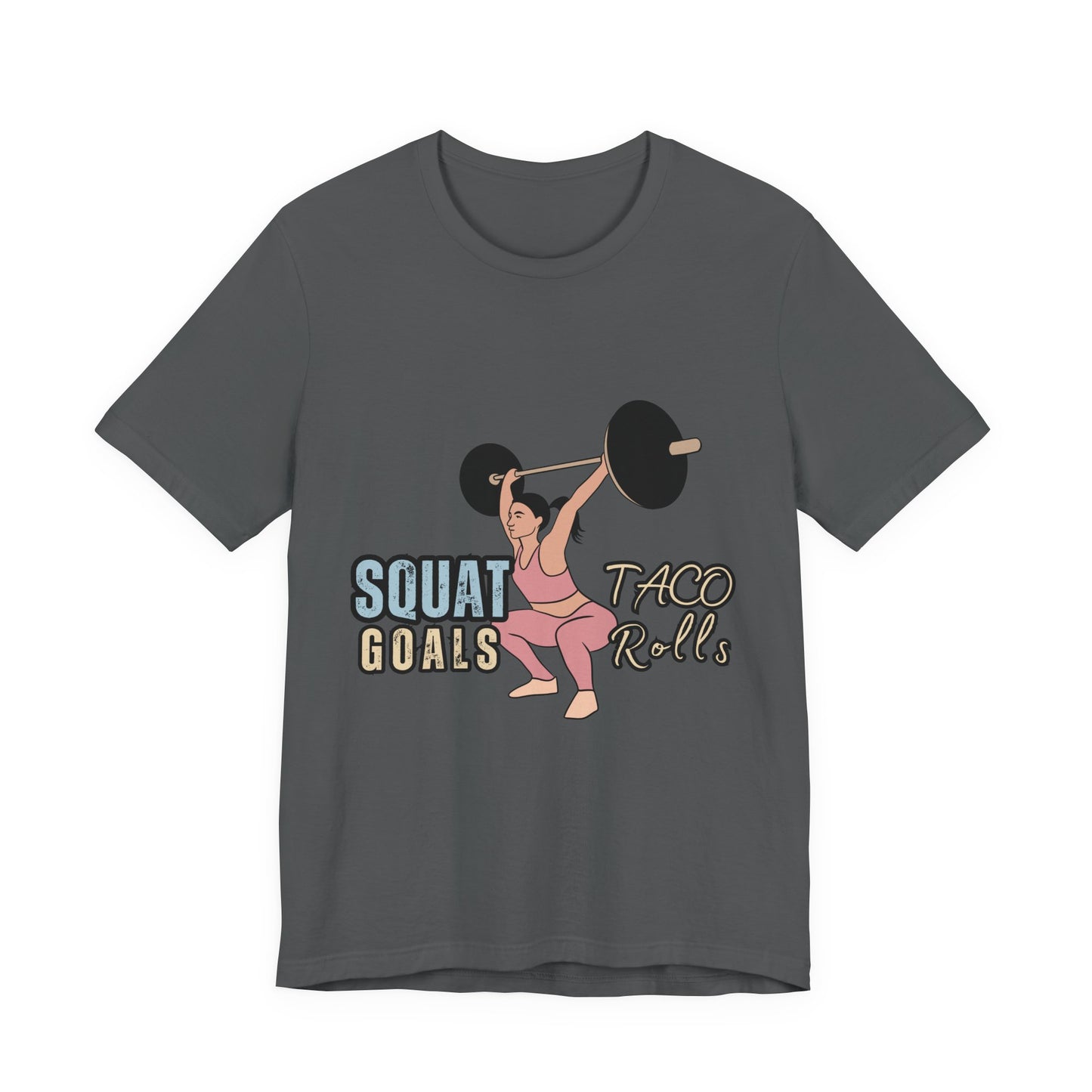 Squat Goals Unisex Jersey Tee, Funny Workout Shirt, Fitness Gift, Gym Apparel, Weightlifting Top, Motivational Tee