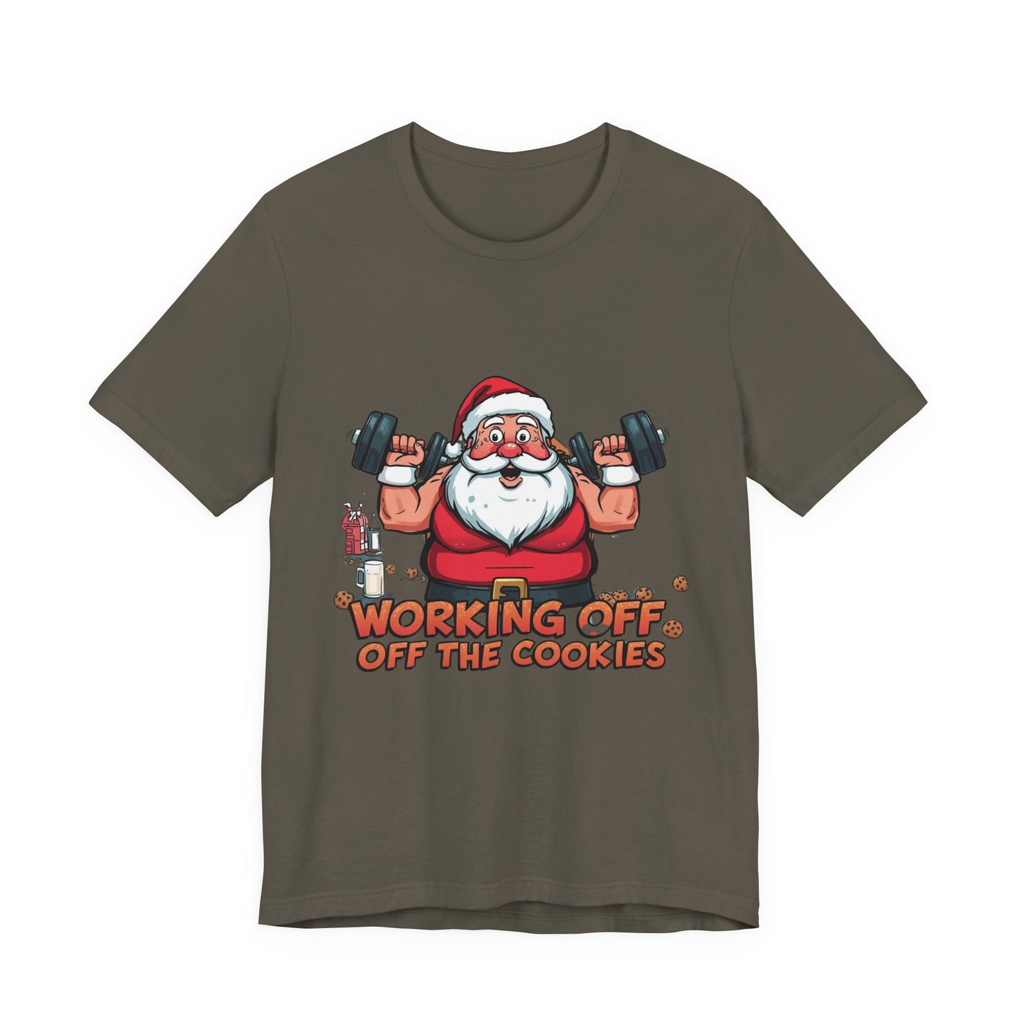 Unisex Tee Santa Funny Cookies Design T-Shirt