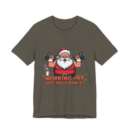 Unisex Tee Santa Funny Cookies Design T-Shirt