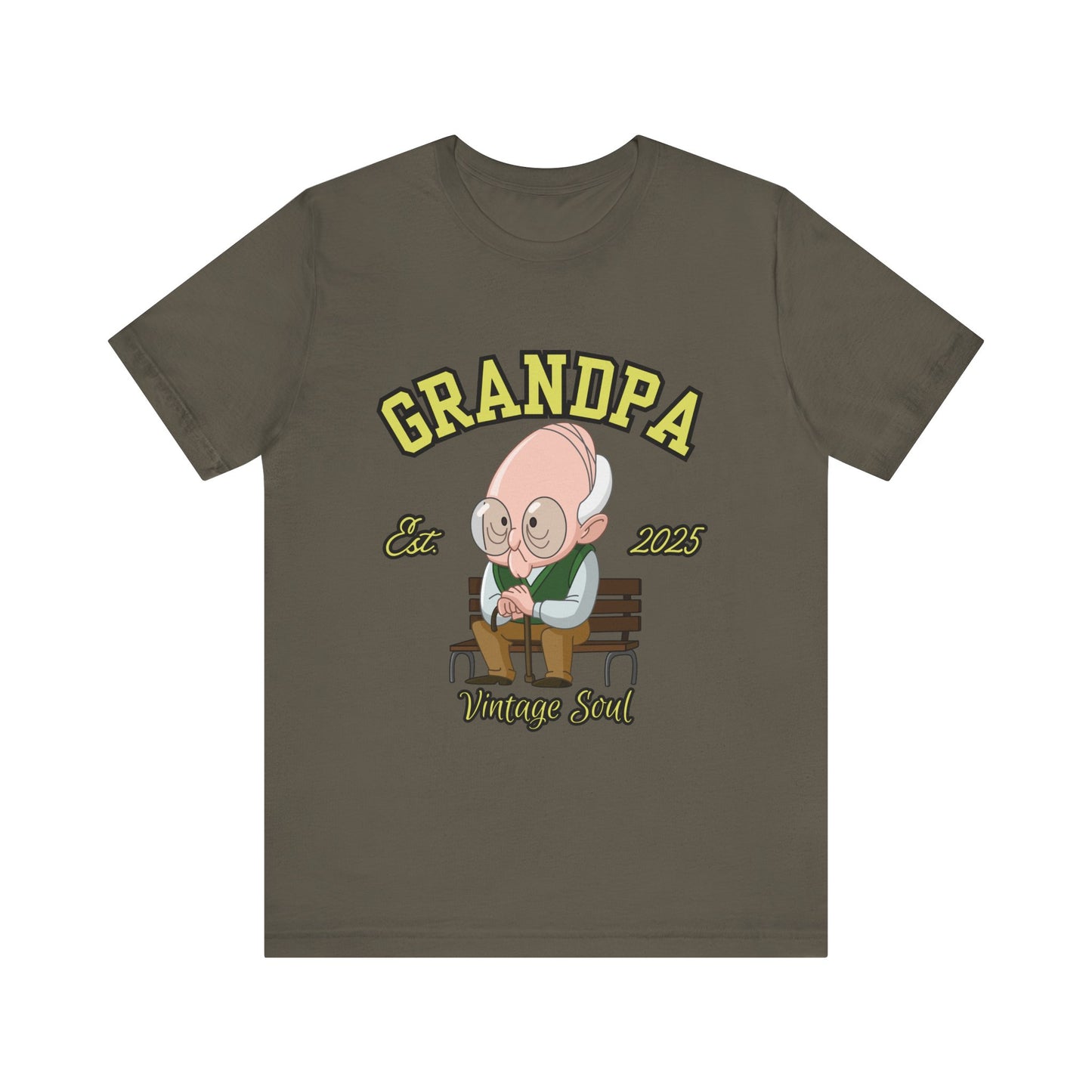 Vintage Grandpa Tee, Unisex Short Sleeve T-Shirt, Gift for Grandpa, Father's Day Outfit, Family Reunion Apparel, Nostalgic T-Shirt