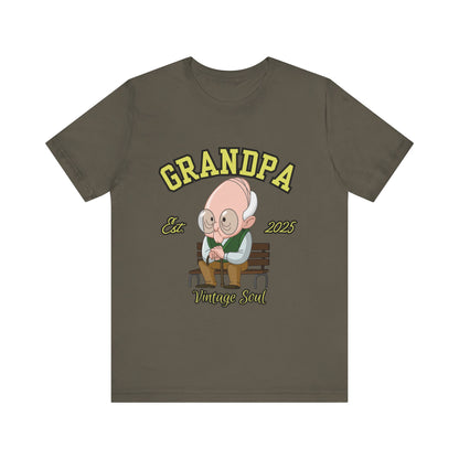 Vintage Grandpa Tee, Unisex Short Sleeve T-Shirt, Gift for Grandpa, Father's Day Outfit, Family Reunion Apparel, Nostalgic T-Shirt