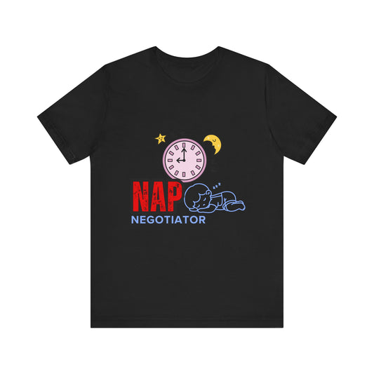 Nap Negotiator Short Sleeve Tee - Funny Sleep Shirt, Gift for Nappers, Relaxation Apparel, Casual Wear, Sleep Enthusiast Tee