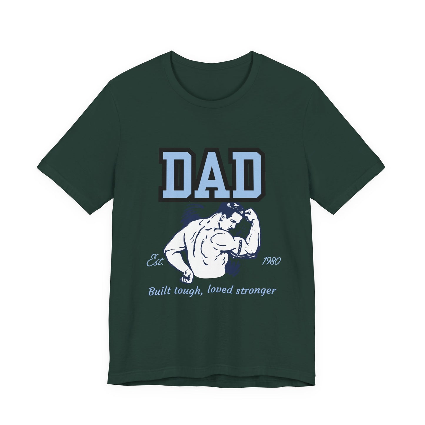 DAD Strong Unisex Jersey Tee, Father's Day Gift, Dad Humor Shirt, Comfortable Casual Top, Birthday Gift Tee, Everyday Wear