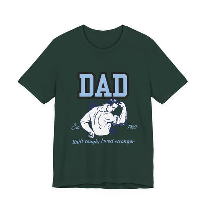 DAD Strong Unisex Jersey Tee, Father's Day Gift, Dad Humor Shirt, Comfortable Casual Top, Birthday Gift Tee, Everyday Wear